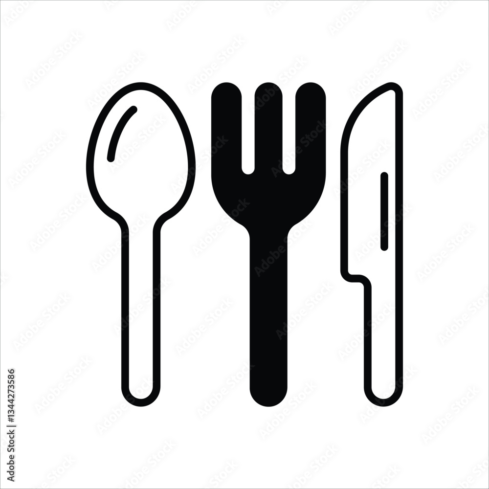 Cutlery Vector icon Cutlery Vector icon