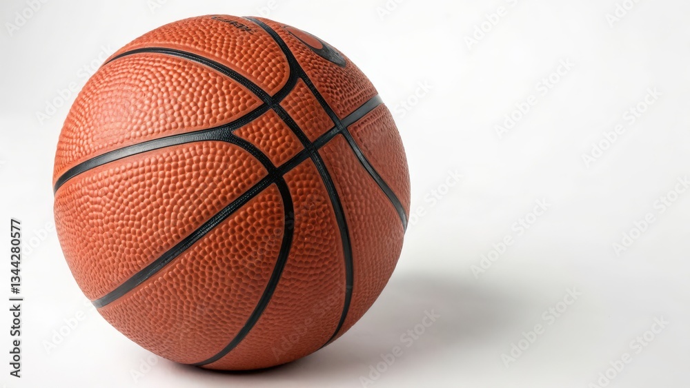 Fototapeta premium Orange Basketball on White Background