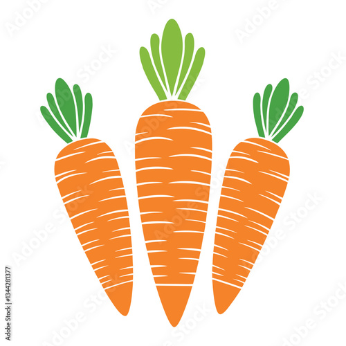 Clean Carrot vector Illustration for Branding.