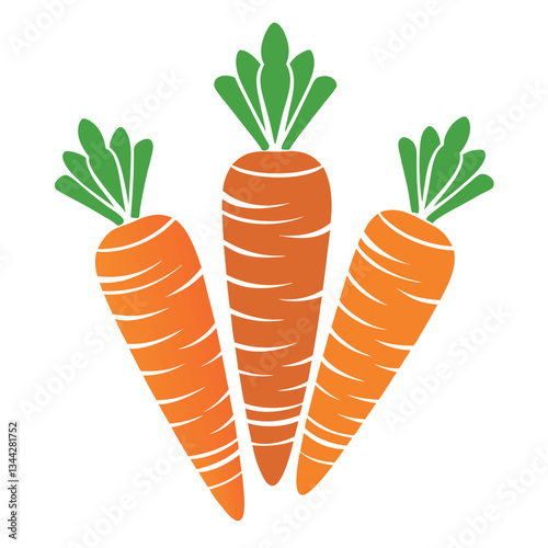 Clean Carrot vector Illustration for Branding.