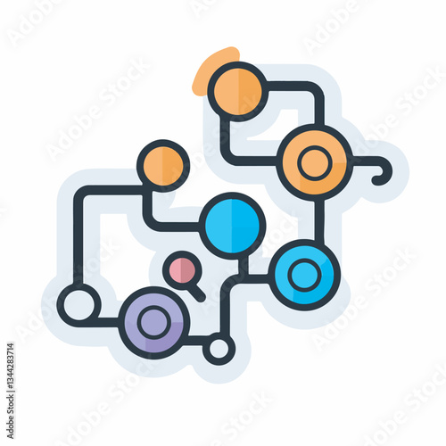 Abstract neural network concept with interconnected nodes and digital pathways.