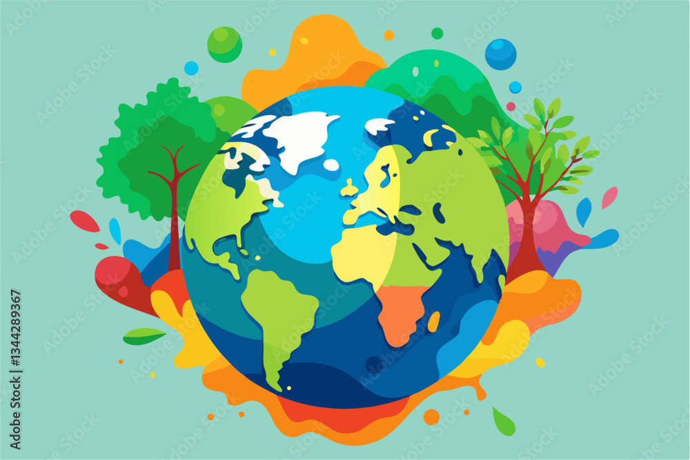 Naklejka premium Earth Day Concept