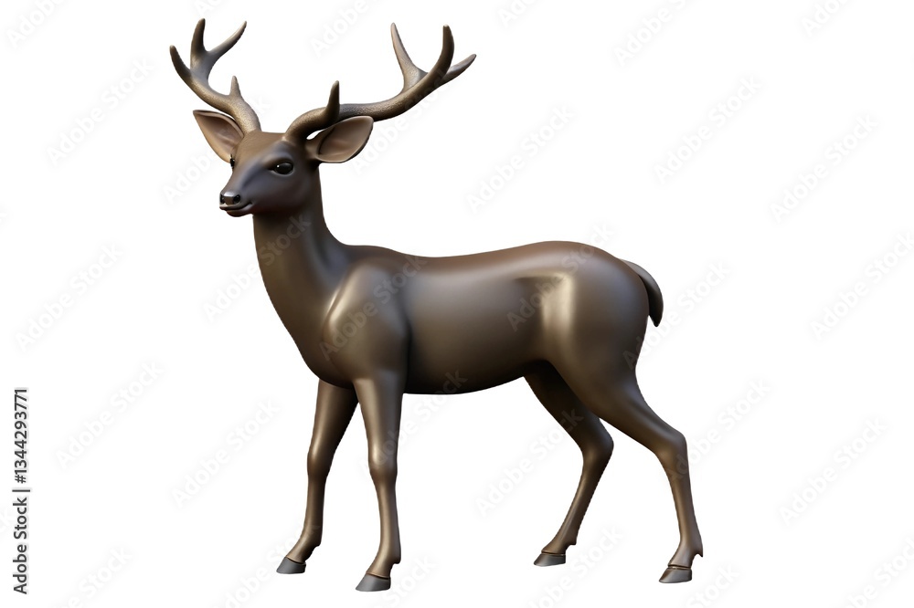 Obraz premium deer head isolated illustration