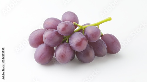 Plump Purple Grape Bunch View