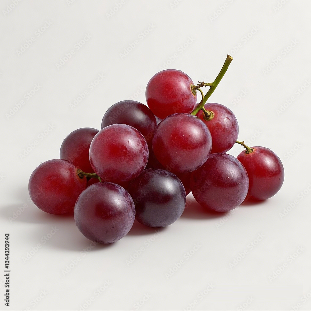 red grapes on a white background red grapes on a white background