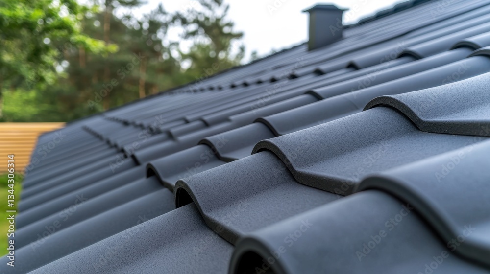 Fototapeta premium Roof Leak Concept, Advanced Thermal Imaging Equipment for Detecting Hidden Features and Structures in Roofing Materials