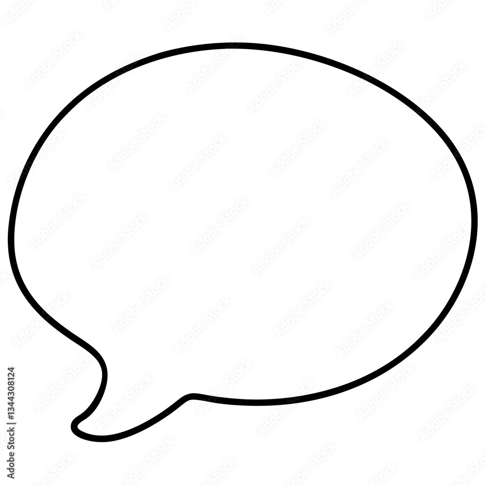 Speech Bubbles in Elegant Outline Style Speech Bubbles in Elegant Outline Style