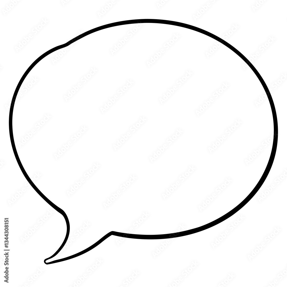 Speech Bubbles in Elegant Outline Style Speech Bubbles in Elegant Outline Style