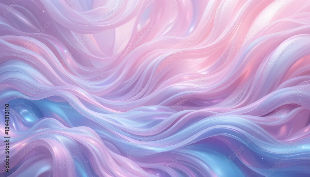 Abstract Pastel Swirls, a Seamless Background of Liquid Motion