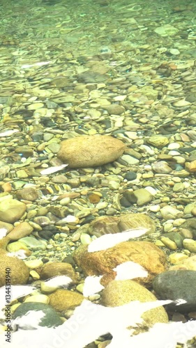water flowing through rocky landscape