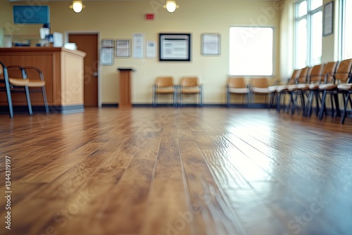 Clean, modern waiting room with comfortable seating
