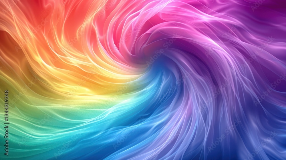 Obraz premium Fluid transitions of pastel colors create a harmonious and organic swirl, blending beautifully with soft ambient light