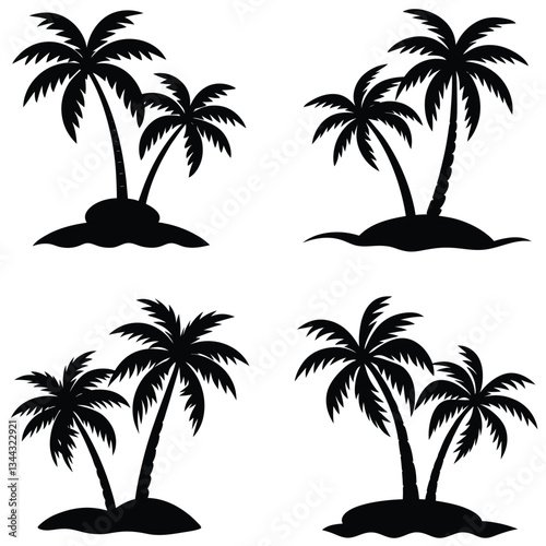 palm trees silhouettes