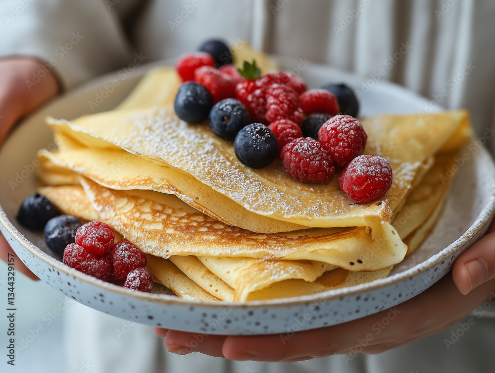 stack of pancakes with berries stack of pancakes with berries