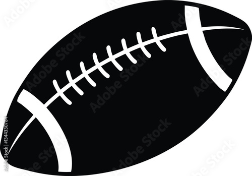 American football ball silhouette vector, American football ball icon