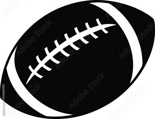 American football ball silhouette vector, American football ball icon