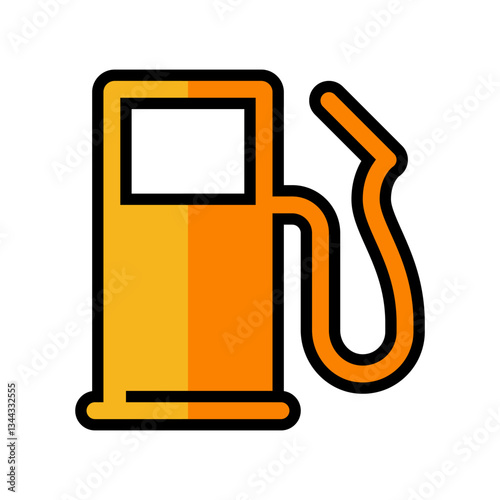 low fuel warning car driving obstacles color icon vector illustration