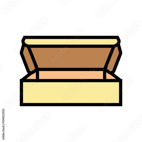 mailer box cardboard packaging color icon vector illustration