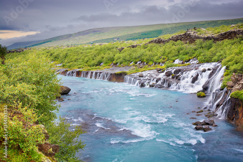 Hraunfossar - series of wat...