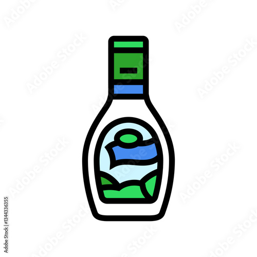 ranch dressing condiment color icon vector illustration
