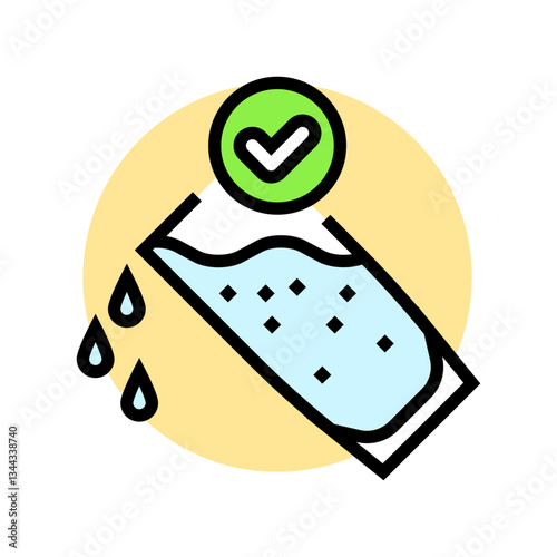 drinking plenty of water oral care color icon vector illustration