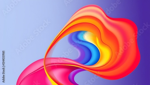 vibrant and colorful abstract design on blue background