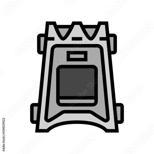 camping stove titanium ultralight color icon vector illustration