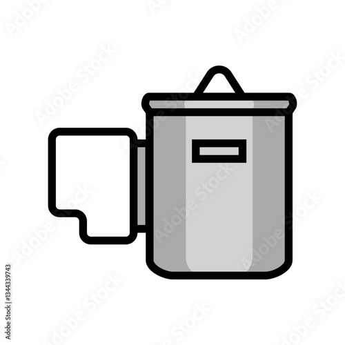 mug titanium ultralight color icon vector illustration