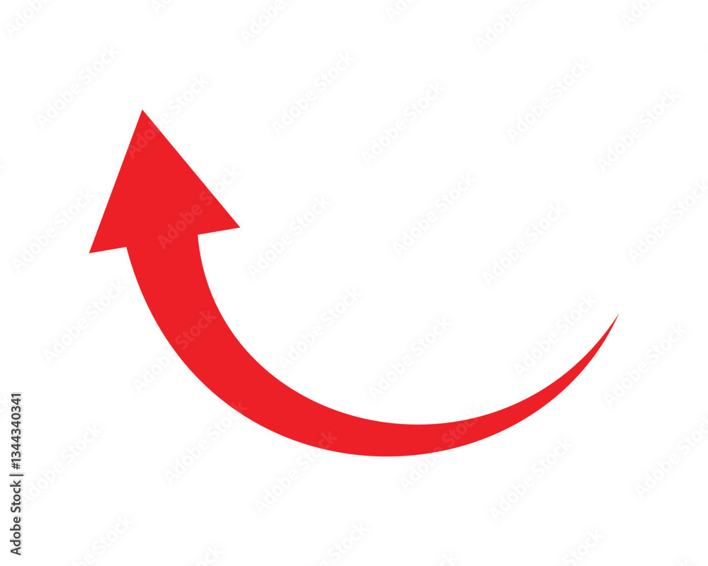 curve arrow icon. flat style. arrow icon for your web site design, logo, app, UI. arrow indicated the direction symbol. curved arrow sign on transparent background.