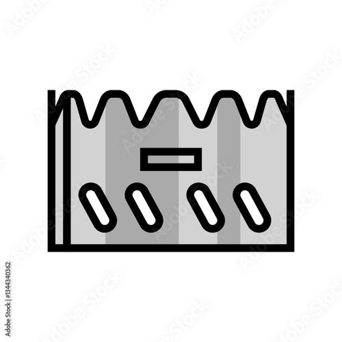 windscreens for stoves titanium color icon vector illustration