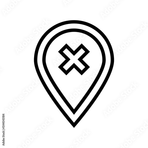 gps malfunction signal loss car line icon vector illustration
