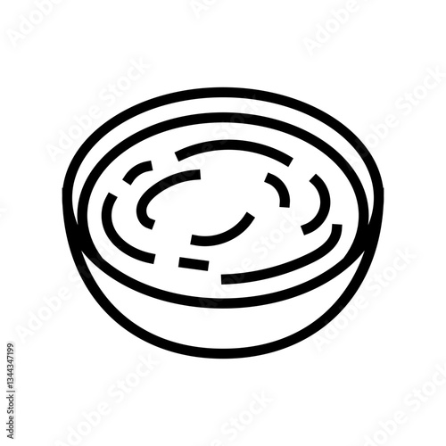 honey mustard condiment line icon vector illustration