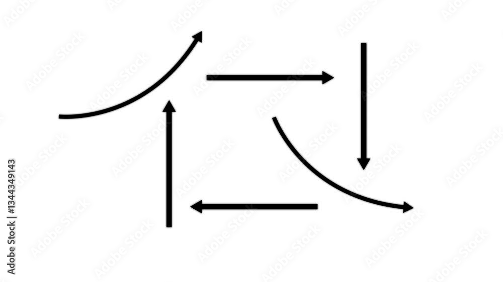 Set of animated arrows, Arrows animation on transparent background, Set of animated arrows, Arrows animation on transparent background,