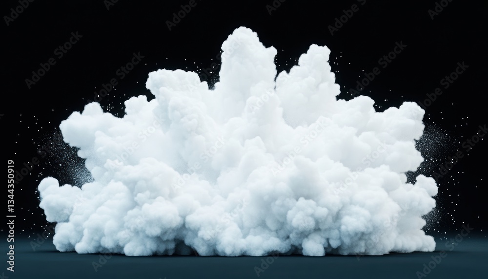 A dramatic explosion of white smoke billows against a dark background, creating a striking visual impact. A dramatic explosion of white smoke billows against a dark background, creating a striking visual impact.