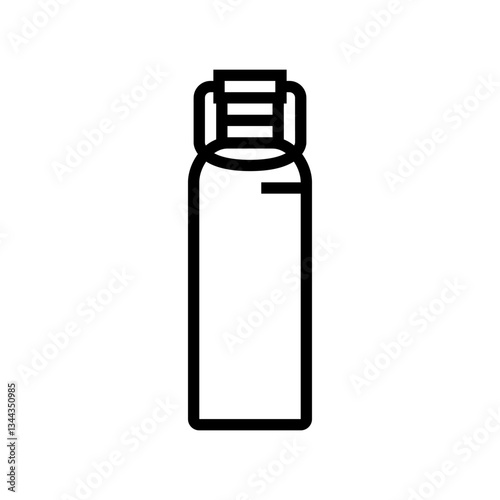 water bottle titanium line icon vector illustration