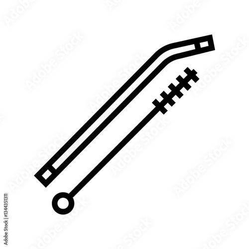 trowel titanium ultralight line icon vector illustration