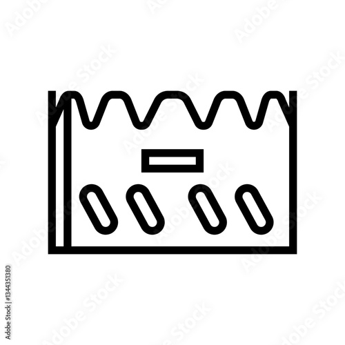 windscreens for stoves titanium line icon vector illustration