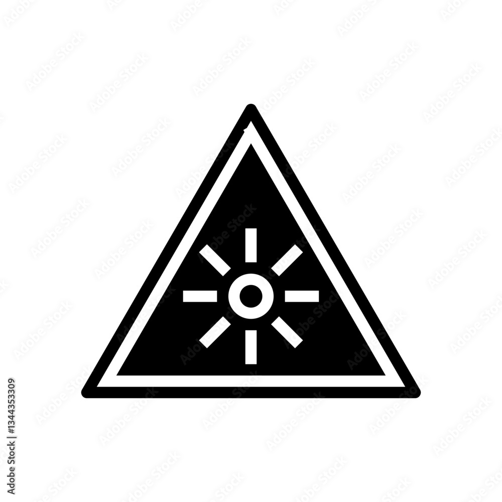 blinding sunlight car driving obstacles glyph icon vector illustration blinding sunlight car driving obstacles glyph icon vector illustration