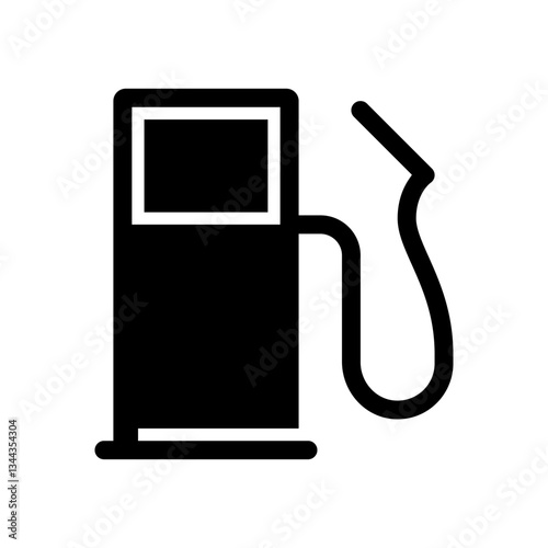 low fuel warning car driving obstacles glyph icon vector illustration