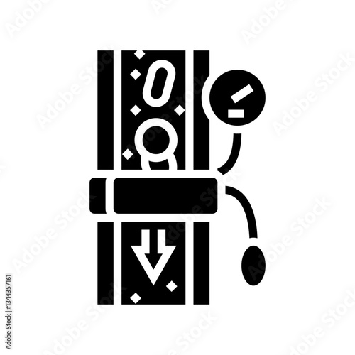 hypotension low blood pressure disease glyph icon vector illustration