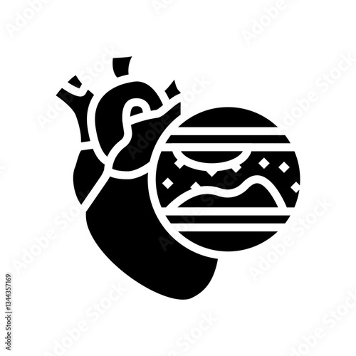 atherosclerosis cardiology disease glyph icon vector illustration
