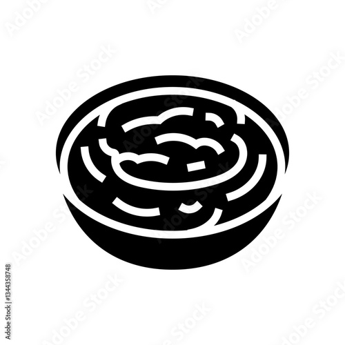 horseradish condiment glyph icon vector illustration