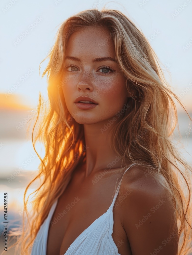 A stunning photo of a radiant woman symbolizing July A stunning photo of a radiant woman symbolizing July