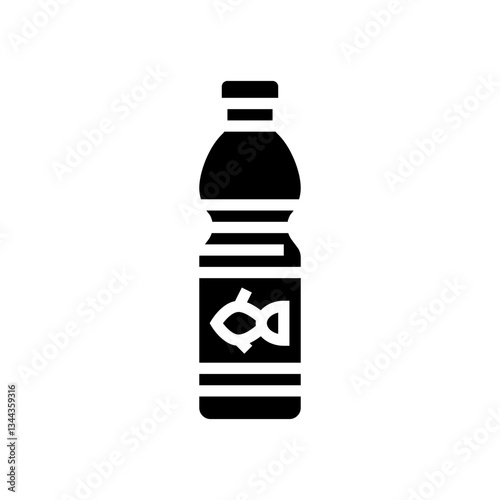 fish sauce condiment glyph icon vector illustration