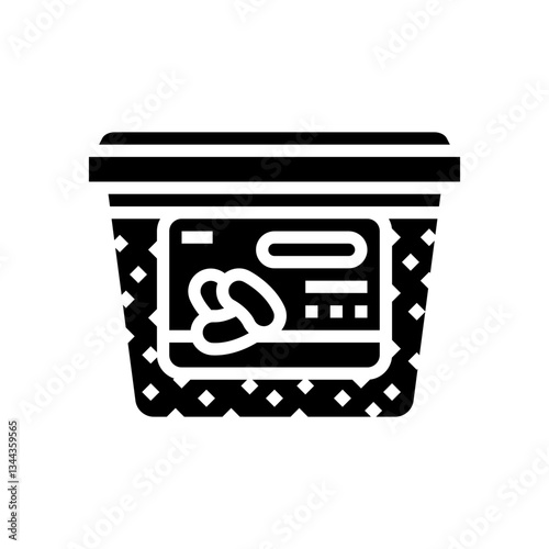 miso pastec condiment glyph icon vector illustration