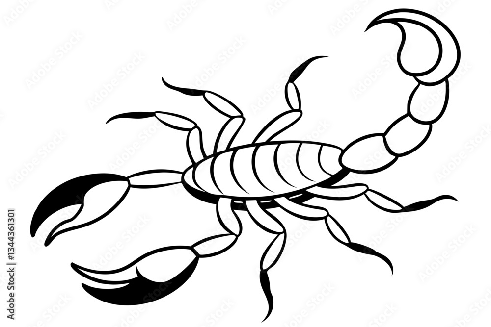 scorpion line art silhouette vector illustration scorpion line art silhouette vector illustration
