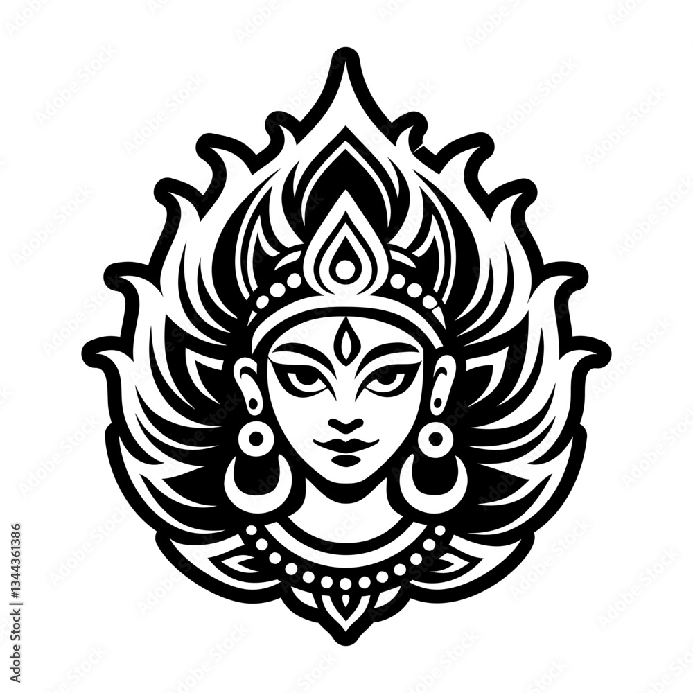 Obraz premium A filled style icon of sita goddess symbol