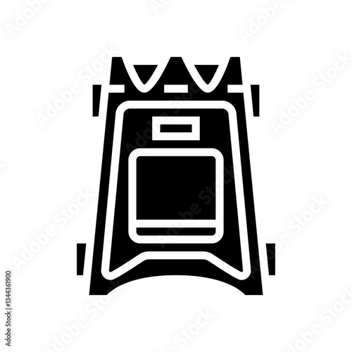 camping stove titanium ultralight glyph icon vector illustration