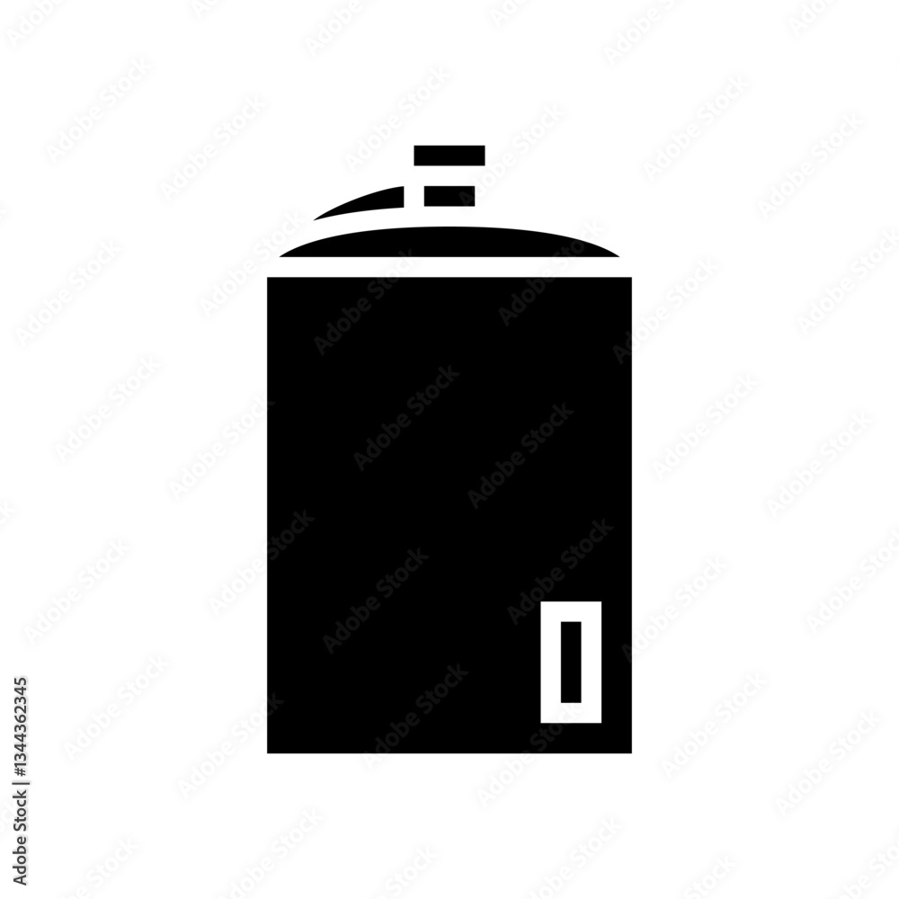 Fototapeta premium hip flask titanium ultralight glyph icon vector illustration