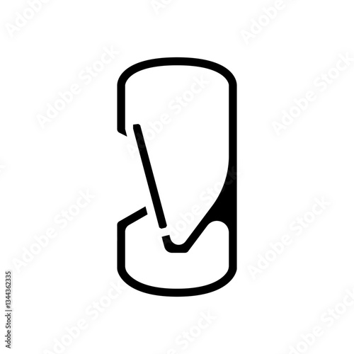 carabiners titanium ultralight glyph icon vector illustration